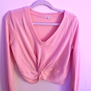 Pink cropped sweater